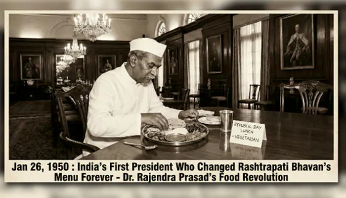 Jan 26, 1950 : India's First President Who Changed Rashtrapati Bhavan's Menu Forever - Dr. Rajendra Prasad's Food Revolution